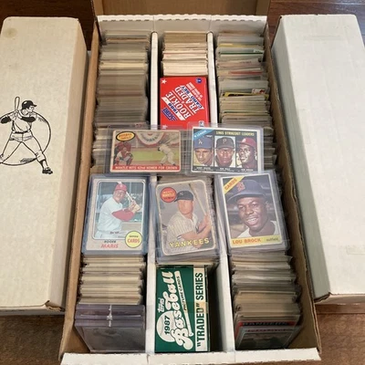 (5000) 1960s 1970s 1980s Vintage Card Collection Lot Mantle Ruth Ryan HOF RC - Image 1 of 4