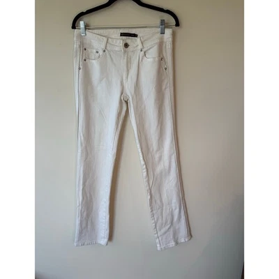 Vertigo Paris Low Rise Boot Cut Jeans Cotton Blend Cream Women's Size 28 — 第 1/4 张图片