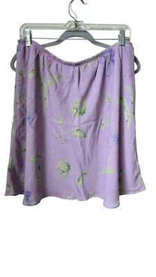 VTG Y2K 90s Floral Skirt Sz 18/20  Fairy Cottage Summer Plus Lilac Whimsy - Image 1 of 4