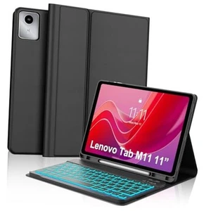 Case with Keyboard for Lenovo Tab M11 / K11 LTE 11" 2024, 7-Color Black - Picture 1 of 8