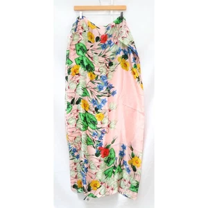 NWT Echo floral print large square scarf silk pink print green colorful romantic - Picture 1 of 7