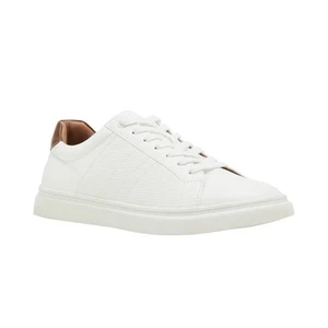 New Steve Madden Men's Sneakers Spruce White Lace Up Shoes Leather Size 9 - Picture 1 of 7