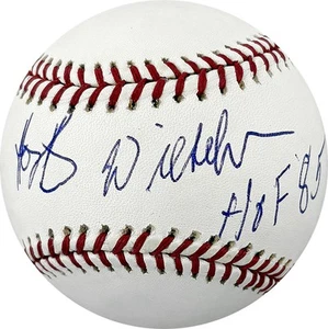 Hoyt Wilhelm Signed Autographed AL Baseball Inscribed HOF 85 PSA - Picture 1 of 2