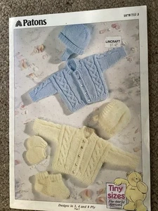 Patons Baby Knitting Pattern Book 1078 Tiny Sizes for Early Arrivals 3 4 8 Ply - Picture 1 of 20