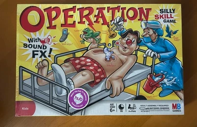 2008 Operation Silly Skill Game With Sound FX Hasbro MB Board Game New Sealed - Image 1 of 4