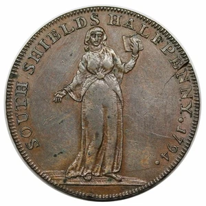 1794 Great Britain Halfpenny Conder Token, Durham DH-4 - Picture 1 of 2