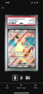 2023 Pokemon Mew En-151#183 Charizard EX Ultra Rare Full Art PSA 10 Gem Mint - Picture 1 of 3