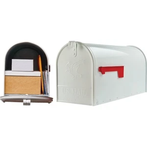 Gibraltar Elite T2 Large White Steel Rural Post Mount Mailbox E1600WAM Gibraltar - Bild 1 von 3