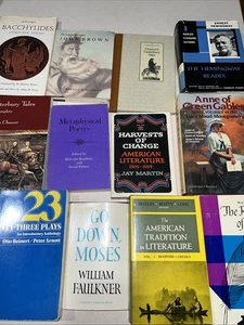 Lot of 13 Classic Books Hardcover Paperback Novels Hemingway Chaucer Faulkner - Imagen 1 de 14