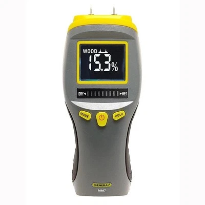 Moisture Meter Digital Pin Type for Wood Drywall Mold Leak Detector Tool LCD - Image 1 of 4
