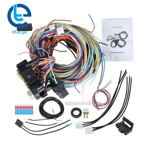 For Chevy GMC 21 Circuit Wire Harness Universal Wiring Kit 17 Fuses Pickup Truck - Picture 1 of 14