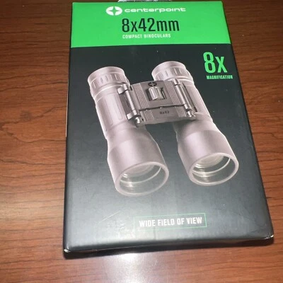 CENTERPOINT Compact Binoculars  8x42mm Center Point 73054 w Case Black NEW - Image 1 of 4
