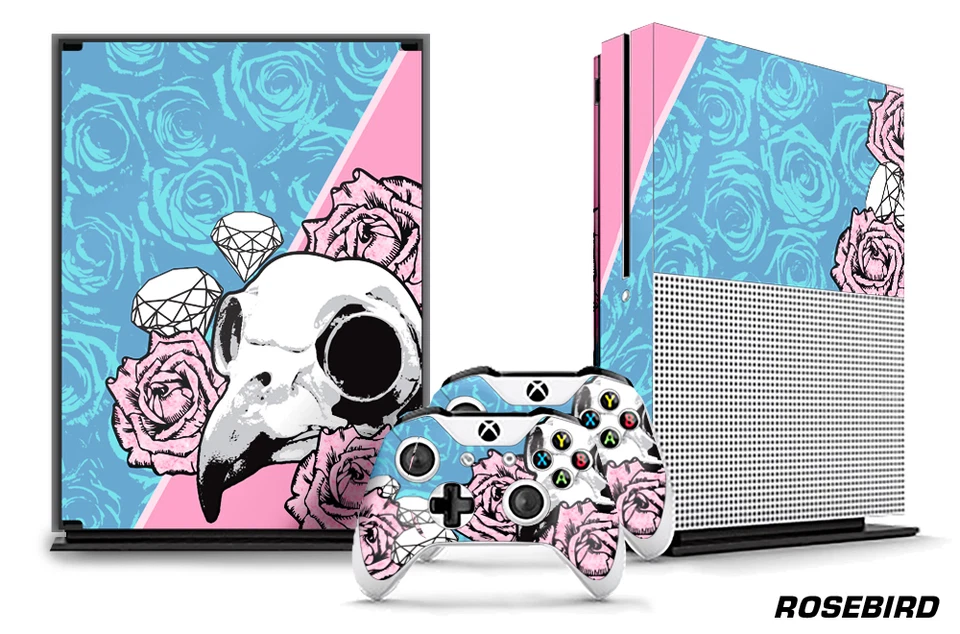 Designer Skin for XBOX ONE S 1S Gaming Console+2 Controller Sticker Decal ROSEBD - Image 1 of 1