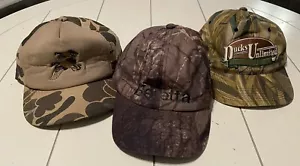 3 Vintage Camo Hunting Caps (Ducks Unlimited,Winchester, Beretta) - Picture 1 of 9