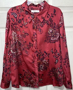 Ladies Sz PL 14-16 Coldwater Creek LS Button Up Top - Picture 1 of 7