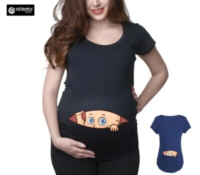 Jersey Vêtements de Maternité Manche Courte T-Shirt Porter MWTS008 - Photo 1/4