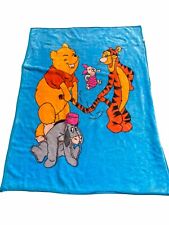 Vtg Winnie Pooh Korean Mink VIP Super Blanket Tigger Eeyore King Plush Throw