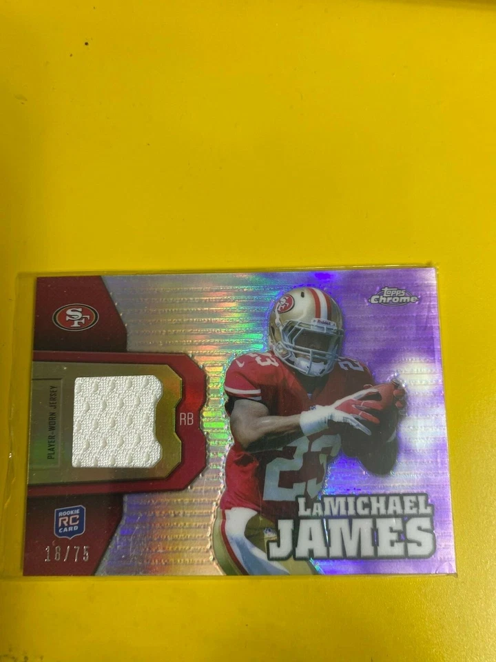 D32817  2012 Topps Chrome RC Relics Purple Refractors #RR11 LaMichael James /75 - Image 1 of 1