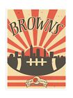 Affiche Cleveland Browns imprimé coucher de soleil art mural homme grotte décoration 12x16"