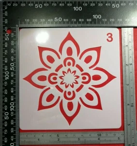 Geometric Flower Stencil Embossing Stone Decor Cardmaking Ink Airbrush Paint #3 - Photo 1 sur 8
