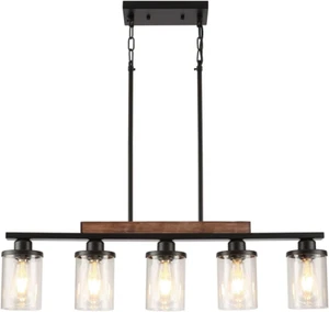 Dining Room Light Fixture,5-Light Kitchen Island Lighting Farmhouse Chandelier,M - Picture 1 of 6