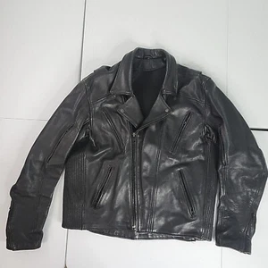 Markenlos Leder Gr. 46 groß belüftet/Stretch Motorrad Reitjacke Cafe Racer - Bild 1 von 18