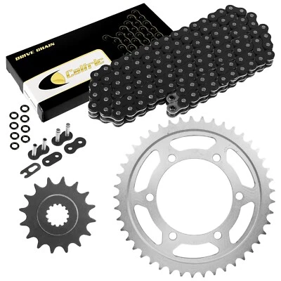 Black O-Ring Drive Chain & Sprocket Kit for Yamaha R6 YZF-R6 2006-2016 Foto 1 de 4