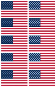 10er Pack 3x5 USA AUFKLEBER Amerikanische Flagge Fenster Auto US Vinyl Autoaufkleber - Bild 1 von 1