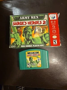 Army Men: Sarge's Heroes 2 (Nintendo 64, 2000) N64 w/ Box & Cartridge Tested - Picture 1 of 9