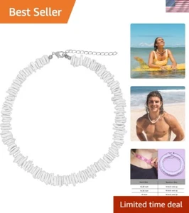 Real Hawaiian Puka Shell Necklace for Men & Women - 16 Inch Summer Choker - Picture 1 of 11