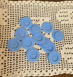 12 tappi disco di ricambio per biberon blu per biberon collo standard - Foto 1 di 2