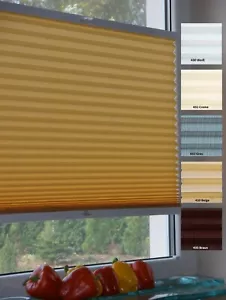 Faltrollo plisado a medida para todas las ventanas montaje en pliegue de vidrio EXCELENTE OFERTA - Imagen 1 de 13