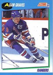 1991-92 (RANGERS) Score Canadian English #594 Adam Graves