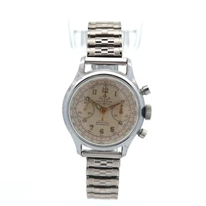 Cronógrafo Actua Incabloc 36 mm acero inoxidable esfera crema - Imagen 1 de 4