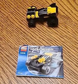 2004 LEGO Racers Yellow Racer 4308 - With Manual. RETIRED.