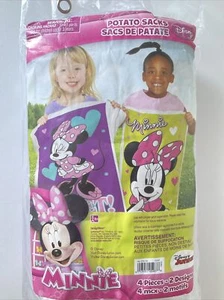 Disney Minnie Mouse Potato Sacks Race 4 Bags Kids Party Accessory 38" x 23" - Picture 1 of 2