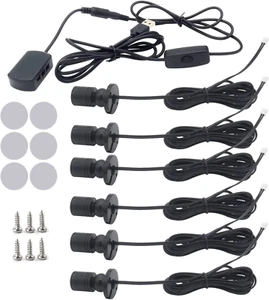 6Pcs Dimmable LED Mini Spotlight 1.5W 12VDC 3000K Jewelry Display Ligh - Picture 1 of 7