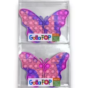 Gotta Pop - Push And Pop Bubble Fidget Sensory Toys Pink Purple Butterfly - Picture 1 of 4