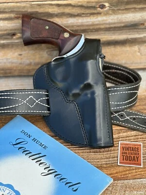 Don Hume H722 Black Leather OWB Revolver Holster For S&W 4" K 10 19 12 15 Right - Image 1 of 4