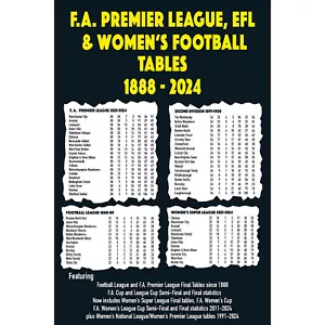 F.A. Premier League, EFL & Damen Fußballtische 1888-2024 - WPL WSL Buch - Bild 1 von 2