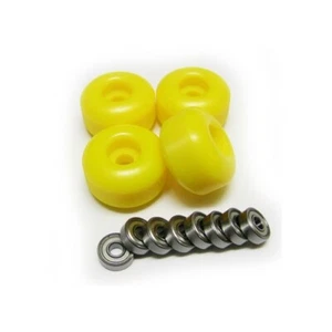 Ruote vuote per skateboard + cuscinetti ABEC 9 51mm giallo - Foto 1 di 1