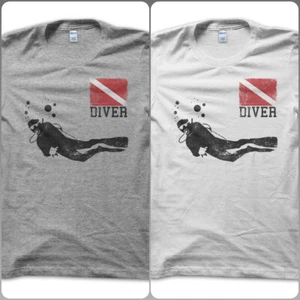 T-Shirt Maglietta Diver SUB 2, Bandiera flag scuba subacqueo pescatore nuotatore - Foto 1 di 3
