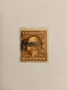 US Scott # 377 George Washington 4 Cents Brown Stamp 1911 Perf 12 - Picture 1 of 12