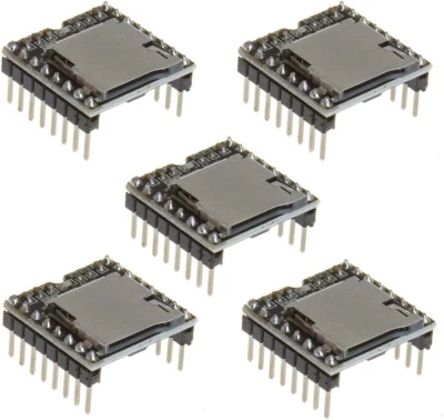 ANMBEST 5PCS YX5200 Dfplayer Mini MP3 Player Module MP3 Voice Decode Board Supporting TF
