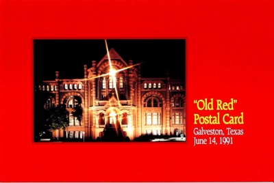 USPS FDC Ceremonia Programa UX155 Antigua Tarjeta Postal Roja U Texas Medicina 1991 Foto 1 de 2