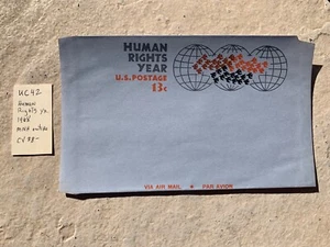 US Stamps SC# UC42 Human RSIghts Year 13c MNH Air Mail Letter Sheet 1968 - Picture 1 of 3