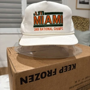 Vintage 1989 Champs Miami Hurricanes Hat SnapBack Headware II NWOT - Picture 1 of 9