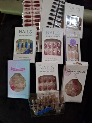 New 10 Do It Yourself Nails~7 In Boxes 3 Packaged~Get 1 Free~Total 11~#1740 - Image 1 of 4