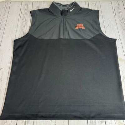 Nike Golf University of Minnesota Golden Gophers Vest Black Mens XL Embroidered - Image 1 of 4