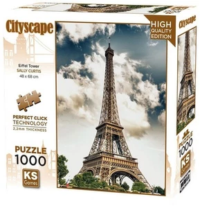 KS Games Jigsaw Puzzle 1000 Pieces Eiffel Tower Cityscape - Picture 1 of 2